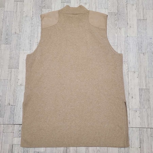 Polo Ralph Lauren Beige Tunic Mock Neck Lightweight Knit Sweater Vest Women's XL - Picture 3 of 5